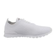 Kiton Vita lädersneakers med gummisula White, Herr