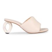 JW Anderson Sculptured Heel Lädermules White, Dam