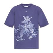 Off White T-shirt med logotyp Purple, Herr