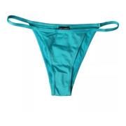 Dolce & Gabbana Blå Grön Bikini Botten Badkläder Blue, Dam