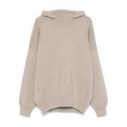 Fear Of God Beige Stickad Huva Tröja Beige, Herr