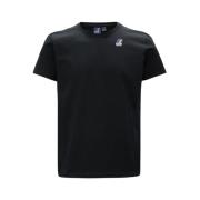 K-Way Kortärmad bomull T-shirt Svart Black, Herr