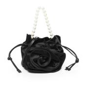 Magda Butrym Satin Pearl Accessories Svart Väska Black, Dam