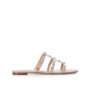 Valentino Garavani Puderrosa Rockstud Bur Sandaler Pink, Dam