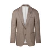 Lardini Nude Neutrals Blazer Brown, Herr