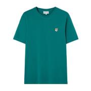 Maison Kitsuné Grön Skjorta med Fox Head Patch Green, Herr