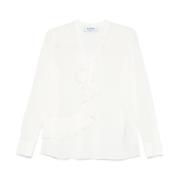 Blugirl Vit Sidenskjorta Elegant Stil White, Dam