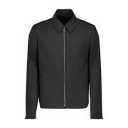 Givenchy Klassisk Wool Zip-Up Jacka Gray, Herr