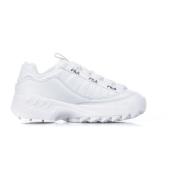 Fila Vit Röd Låg-Top Dam Sneakers White, Dam