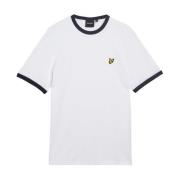 Lyle & Scott SS T-shirts Ringer T-shirt White, Herr