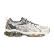 Asics Kinetic Läder Sneakers med 3D Geometri Beige, Herr