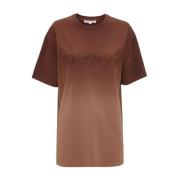 JW Anderson Brun Logo T-shirt Ombre Effekt Brown, Dam