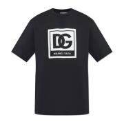 Dolce & Gabbana T-shirt med tryckt logotyp Black, Herr