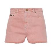 Dolce & Gabbana Jeansshorts med vintageeffekt Pink, Dam