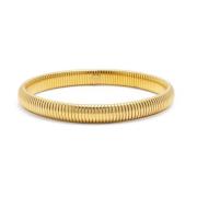 Nialaya 8mm Women's Gold Stretch Bangle Yellow, Dam