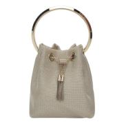 Jimmy Choo Liten hinkstilbehållare Beige, Dam