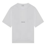 Saint Laurent Kortärmad T-shirt med rund hals White, Dam