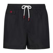 Kiton Svarta badshorts stilfull sommarkollektion Black, Herr