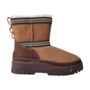 UGG Broderade Mocka Mini Stövlar Brown, Dam