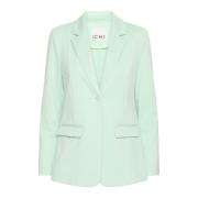 ICHI Grön Blazer Jacka Långärmad Slim Fit Green, Dam