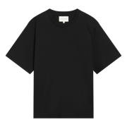 Loulou Studio Kortärmad rund hals T-shirt Black, Dam