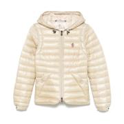 Moncler Beige Vinterrockar Grenoble Stil Beige, Dam