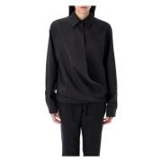 Valentino Garavani Techno Light Wool Skjorta Black, Dam