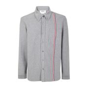 Thom Browne Randig skjortjacka i dubbelstickad Gray, Herr