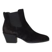 Hogan Svarta Mocka Ankelboots Aw23 Black, Dam