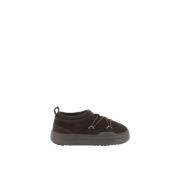 Moon Boot Suede Platform Sneakers med ikonisk monogram Brown, Dam