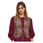 Antik Batik Flora print gilet Multicolor, Dam