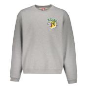 Kenzo Bomull crew-neck sweatshirt med logotyp patch Gray, Herr