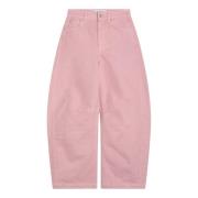 Loewe Baggy Loose Byxor Pink, Dam