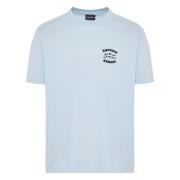 Emporio Armani Bomull T-shirt med Stiligt Design Blue, Herr