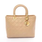 Dior Vintage Pre-owned Laeder handvskor Beige, Dam