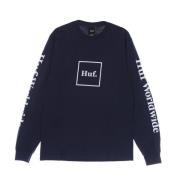 HUF Domestic Långärmad Tee - Navy Blue, Herr