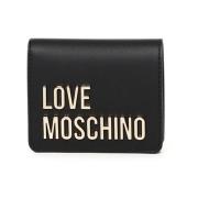 Love Moschino Svart Plånbok med Logodetalj Black, Dam