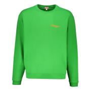 Kenzo Bomull crew-neck sweatshirt med logotyptryck Green, Herr