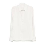 Saint Laurent Randig tunikaskjorta White, Herr