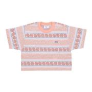 Obey Randig Crop Tee Persika Sand Multi Multicolor, Dam