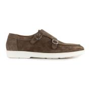 Doucal's Brun Mocka Dubbel Spänne Loafer Brown, Herr