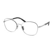 Prada Stiliga glasögonbågar i svart silver Gray, Unisex