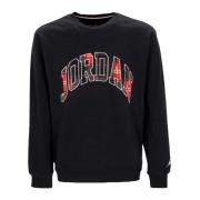 Jordan Röd Fleece Crewneck Sweatshirt Black, Herr