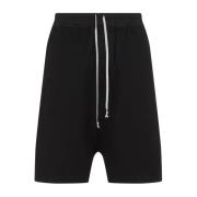 Rick Owens Bomulls Shorts med Dragsko Black, Herr