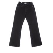 Amish Mörk Svart Stretch Denim Jeans Black, Dam