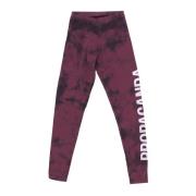 Propaganda Tie Dye Leggings Brun Vin Brown, Dam