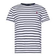 Polo Ralph Lauren Randig Slim-Fit T-shirt Vit/Blå White, Herr