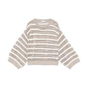 Brunello Cucinelli Beige Sweaters för en stilren look Beige, Dam