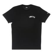 New Era Svart Herr Tee med Logotyptryck Black, Herr