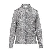 Isabel Marant Svart Silkeblandning Elegant Skjorta Gray, Dam